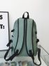 Letter Patch Decor Functional Backpack