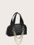 Mini Crocodile Embossed Chain Decor Dome Bag