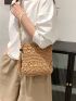 Tassel Decor Straw Bag