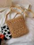 Tassel Decor Straw Bag