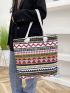 Geometric Pattern Shopper Bag