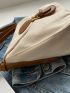 Buckle Decor Flap Messenger Bag