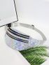 Holographic Zip Front Fanny Pack