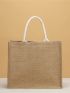 Letter Graphic Shopper Bag