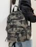 Camo Print Functional Backpack