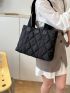 Quilted Shoulder Tote Bag