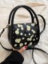 Mini Polka Dot Pattern Flap Square Bag