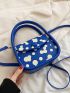 Mini Polka Dot Pattern Flap Square Bag