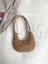 Letter Patch Decor Hobo Bag