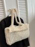 Ruched Detail Shopper Bag