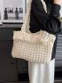 Ruched Detail Shopper Bag