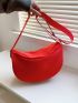 Neon Red Hobo Bag