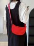 Neon Red Hobo Bag