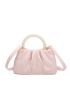 Faux Pearl Decor Ruched Bag