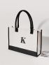 Letter Graphic Shopper Bag