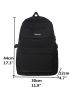 Men Letter Patch Decor Casual Daypack