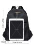 Metal Detail Pocket Front Backpack