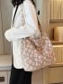 Floral Pattern Shopper Bag