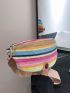 Colorblock Striped Pattern Waist Bag