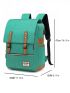 Men Letter Patch Decor Flap Backpack Camping Bag