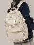 Letter Patch Decor Classic Backpack