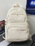 Letter Patch Decor Classic Backpack