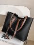 Litchi Embossed Shoulder Tote Bag, Mothers Day Gift For Mom