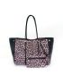 Leopard Pattern Shoulder Tote Bag With Purse