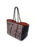 Leopard Pattern Shoulder Tote Bag With Purse