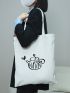 Cartoon Graphic Shopper Bag