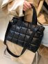 Quilted Detail Satchel Bag