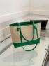 Two Tone Straw Bag