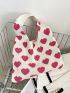 Heart Pattern Crochet Bag