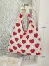 Heart Pattern Crochet Bag