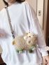 Cartoon Sheep Design Fluffy Novelty Bag