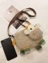 Cartoon Sheep Design Fluffy Novelty Bag