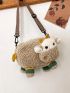 Cartoon Sheep Design Fluffy Novelty Bag