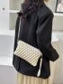 Quilted Detail Chain Square Bag