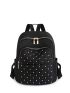 Studded Decor Top Handle Classic Backpack