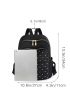 Studded Decor Top Handle Classic Backpack