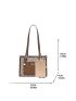 Letter Graphic Square Bag With Bag Charm