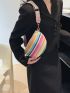 Mini Colorblock Straw Bag