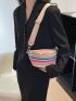 Mini Colorblock Straw Bag