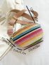 Mini Colorblock Straw Bag