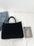 Heart Embossed Shoulder Tote Bag Oversized For Daily Life