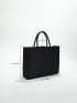 Oversized Top Handle Bag Fashionable Heart Embossed Polyester For Daily Life