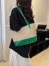 Two Tone Straw Bag