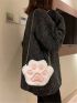 Mini Paw Design Fluffy Novelty Bag