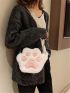 Mini Paw Design Fluffy Novelty Bag