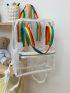 Rainbow Striped Pattern Clear Functional Backpack